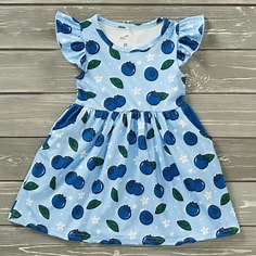 Pete + Lucy Blueberry Bushel Girls Dress