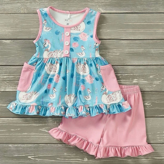 Pete + Lucy Swan Song Girl's 2-piece set